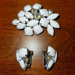 Continental brooch and earring set